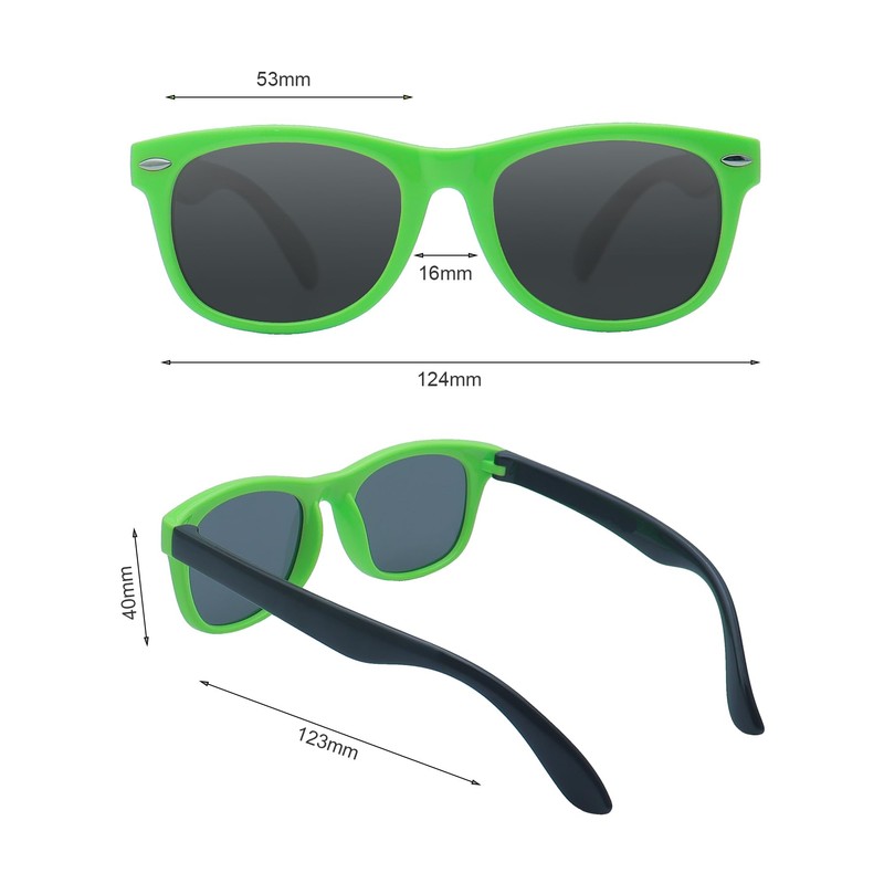 bingdwendwen Kids Polarized Sunglasses TPEE Flexible Frame for Girls Boys,