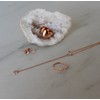 14k Rose Gold Vermeil Dainty Drop Lariat Necklace for Women,
