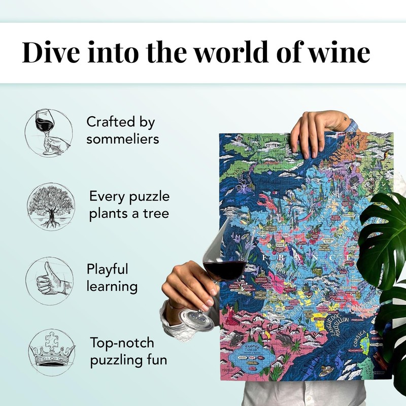 Wine Puzzle Italy - Exciting and Educational Jigsaw 1000 Pieces