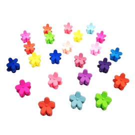 24pcs Flower Mini Hair Claw Clips Clamps Plastic Small Hair Clips Pins Grips Womens Girls Hair Accessories (Multicoloured), 1.4cm