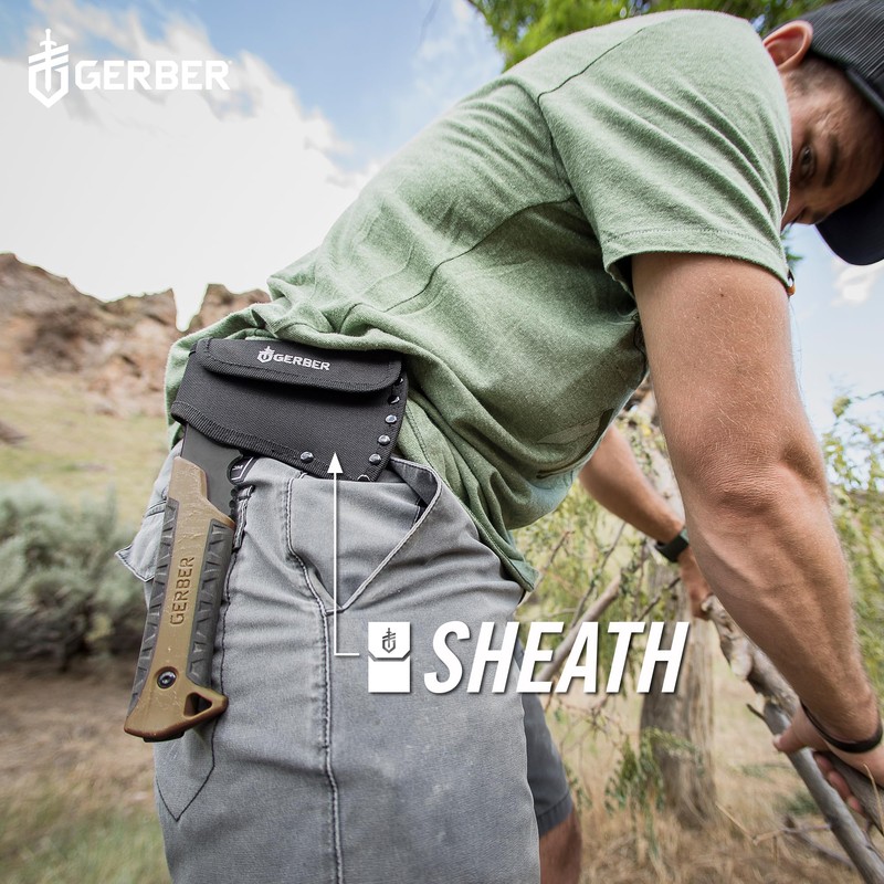 Gerber Gear Pack Hatchet - 3.5" Steel Blade Axe with