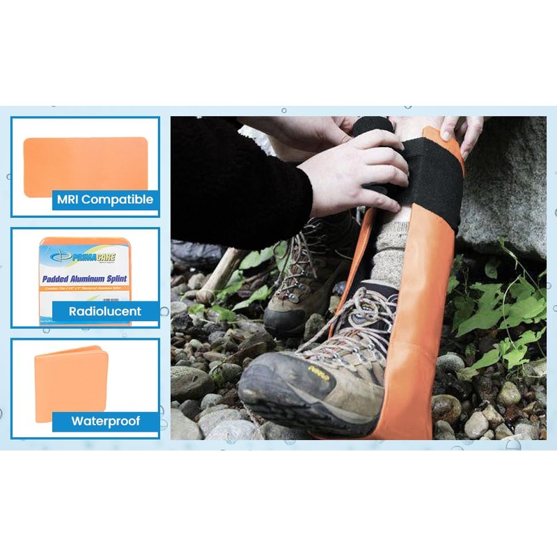 Primacare IS-5209 Padded Aluminum Splint for Hands, Legs, Nose, Ankle