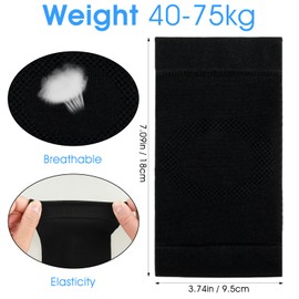 Ptwola Elbow Compression Sleeve Nylon Comfort Tennis Elbow Support Brace Breathable Fitness Sports Arm Joint Protection for Women Men Workouts Tendonitis Tennis Volleyball Golf (Black)