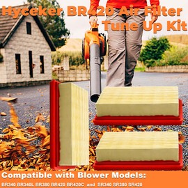 Hyceker BR420 Air Filter Tune Up Kit for Stihl BR340 BR340L BR380 BR420C Magnum SR420 SR340 SR380 Backpack Blower Spark Plug Gas Filter Grommet Maintenance Parts 4203 141 0301, 4203 141 0301 A, 3-Pack
