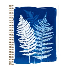 Clairefontaine 83504C Cyanotype Notebook with Double Spiral A5 14.8 x 21 cm 74 Sheets Lined Assorted Designs Pack of 1