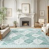 TTelephant Moroccan Trellis Living Room Rug - 8x10 Washable Area