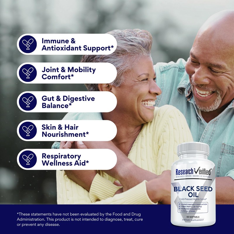 Research Verified Black Seed Oil - 60 Softgels - Boost