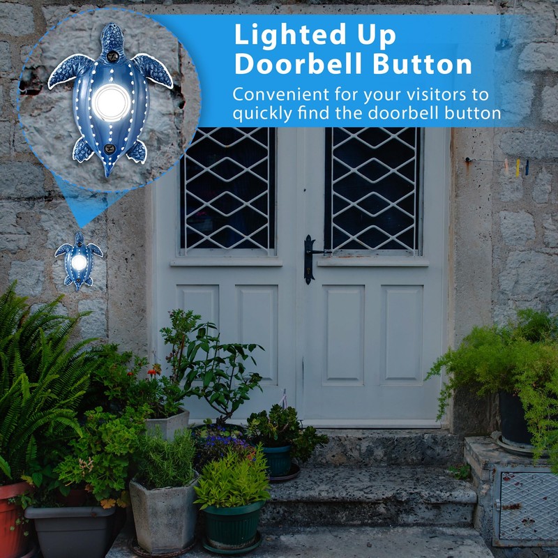Dreyoo Doorbell Push Button, LED Lighted up Heavy Duty Wall