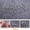 Audab 360Pcs Keychain Bulk, 120Pcs Keychain Rings with Chain and