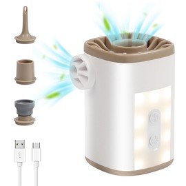 Portable Air Pump Wireless Electric Air Pump with LED Light Rechargeable Battery Air Mattress Pump Ultralight Inflator