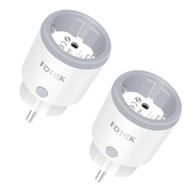 Zigbee Socket Pack of 2 Plug with Current Measurement Smart Home Socket with Remote Control for Alexa & Google Zigbee Socket Compatible with Tuya Bridge Gateway