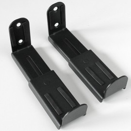 Drall Soundbar BH6BA Wall Mount for Mounting Above/Under TV - Maximum Load 5 kg - Extendable from 9.2 to 15.4 cm - with Non-Slip Pads Base Holder Black