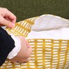 Fujiboeki Cushion Cover 45×45 Yellow 100% Cotton with Tassel Dot