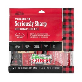 Cabot Creamery Seriously Sharp Snack Pack Cheddar Cheese, 24 ct./0.75 oz.