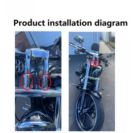 VPZMT 2'' Rise Handlebar Risers Extension 1-1/4'' Handlebars Spacers for Harley Touring/Road King/Street Glide/Road Glide/Electra Glide/Softail and Dyna Models (Chrome)