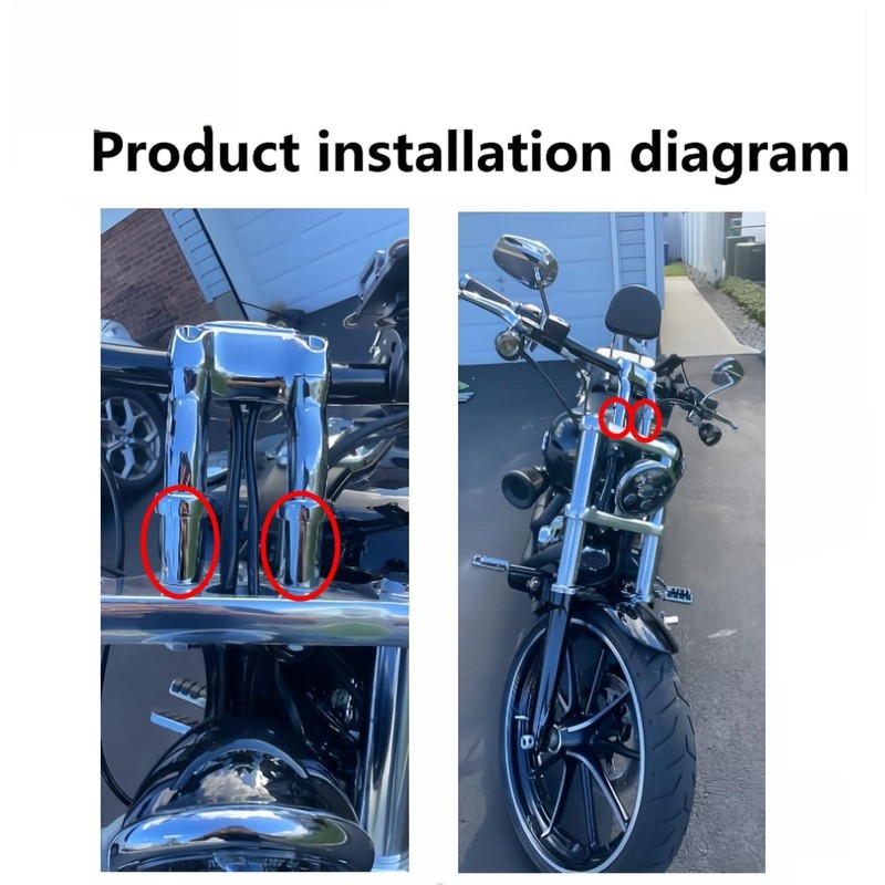 VPZMT 2'' Rise Handlebar Risers Extension 1-1/4'' Handlebars Spacers for