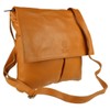 Girly Handbags Womens Double Pocket Italian Leather Messenger Bag -