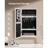 SONGMICS Lockable Jewelry Cabinet Armoire with Mirror, Wall-Mounted Space Saving