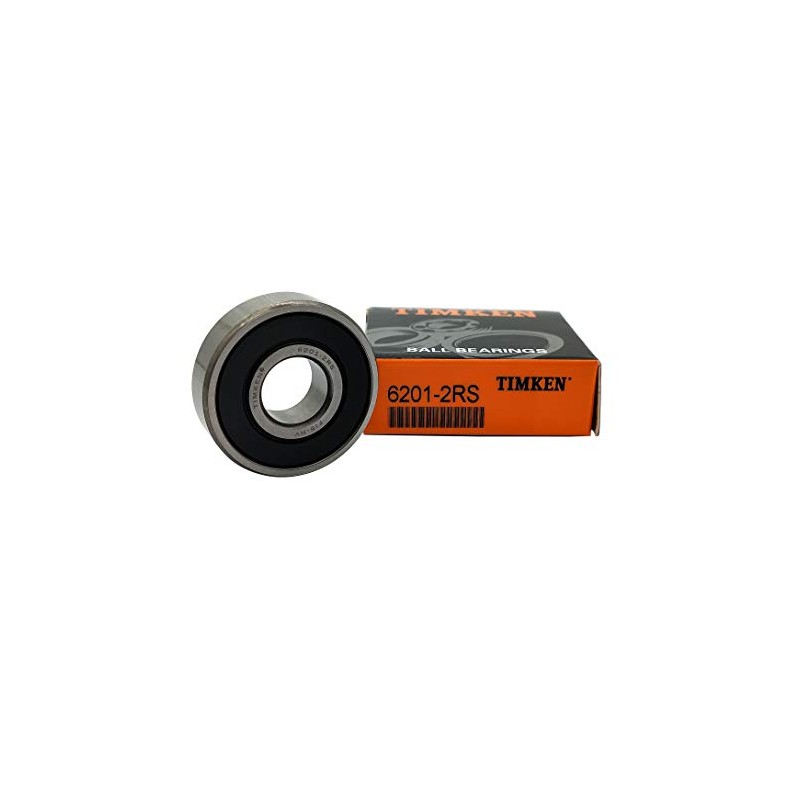 TIMKEN 6201-2RS 5 Pcs Double Rubber Seal Bearings 12x32x10mm, Pre-Lubricated