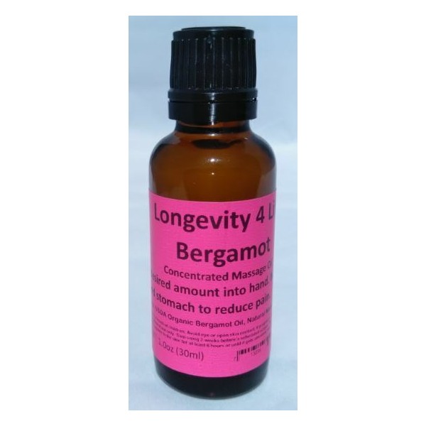USDA Organic Bergamot Essential Massage Oil - 1.0 oz. (30ml.)