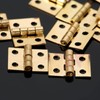 20Pcs Brass Hinges Mini Hinge 1cm*0.8cm for Small Furniture Jewelry