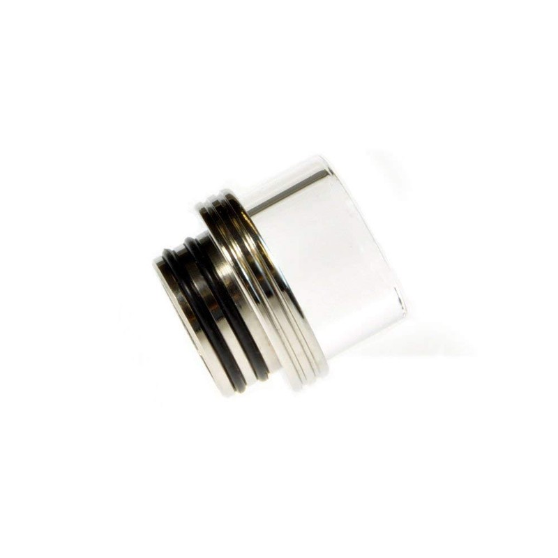 Armerah Lantern 810 Drip Tip eCig Mouthpiece Short/Wide Glass/Steel Single