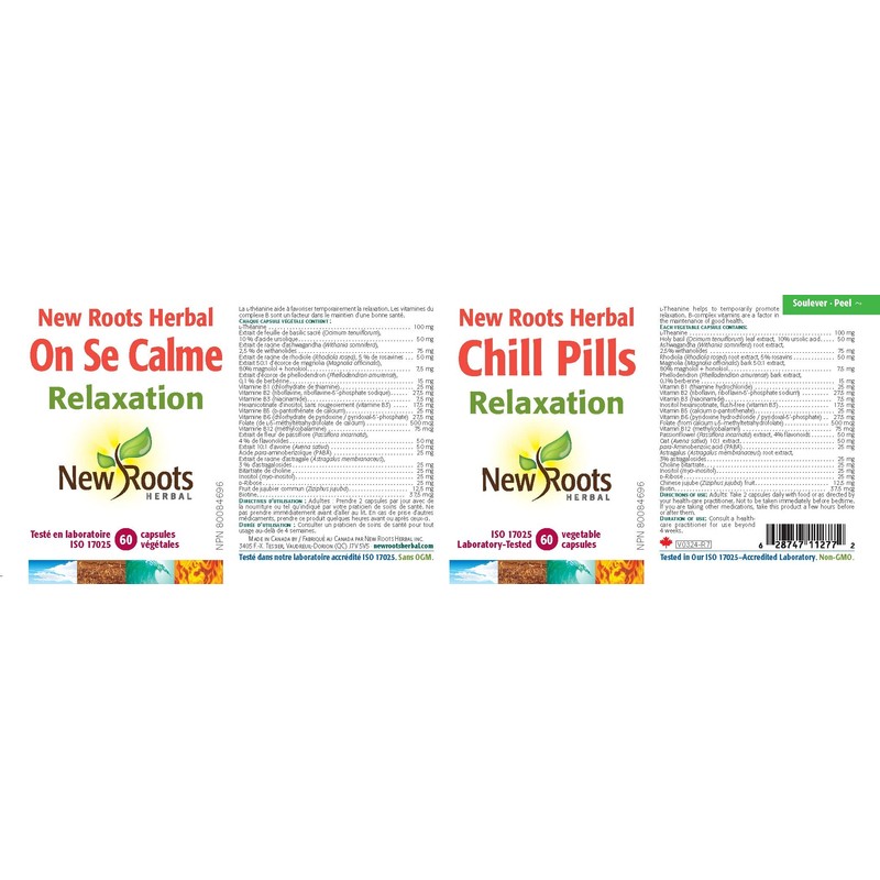 New Roots Herbal - Chill Pills - 60 Capsules -