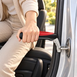 Car Door Handle Assist – Portable Vehicle Grab Bar for Elderly and Children with Glass Breaker Tip, 6.7 Inch