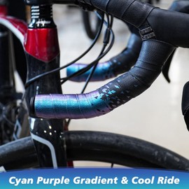 Bike Handlebar Tapes Bicycle Road Bike Bar Tapes EVA Non-slip Ultra-light Reflective Tape for Mountain Bike with Bar End Plugs Soft Comfortable 2 PCS