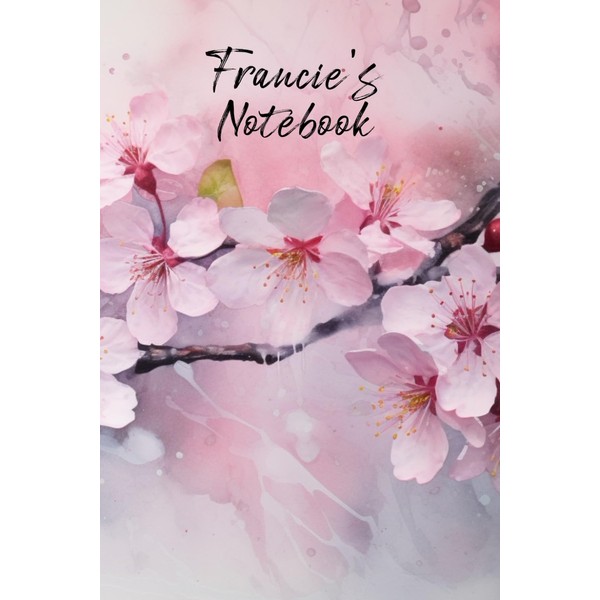 Francie’s Notebook: Personalized Diary Journal for Francie, Stylish Watercolor Apple