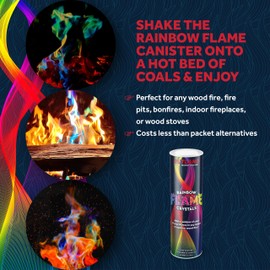 Rutland Rainbow Flame Crystals, Magical Multi-Colored Fire, 1 lb. Canister