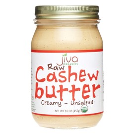 Jiva Organics RAW Organic Cashew Butter 16-Ounce Jar