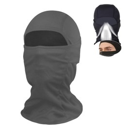 XIFUHUI Balaclava Motorcycle Summer UV Protection Windproof Warm Cooling Balaclava Elastic UV Protection Breathable Face Mask Motorcycle Cycling Scooter Climbing (Dark Grey)