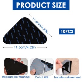 10 PCS Anti Slip Rug Underlay Carpet Tiles,Anti Rug Gripper,Carpet Protector Roll Non Slip Rug Underlay,for All Types and Sizes of Rugs,Non Slip Mat,for Wooden and Hard Floors