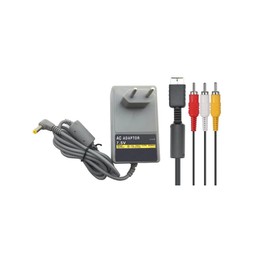 WICAREYO Power Supply Charger EU Power Cable with AV Composite TV Cable for PS1