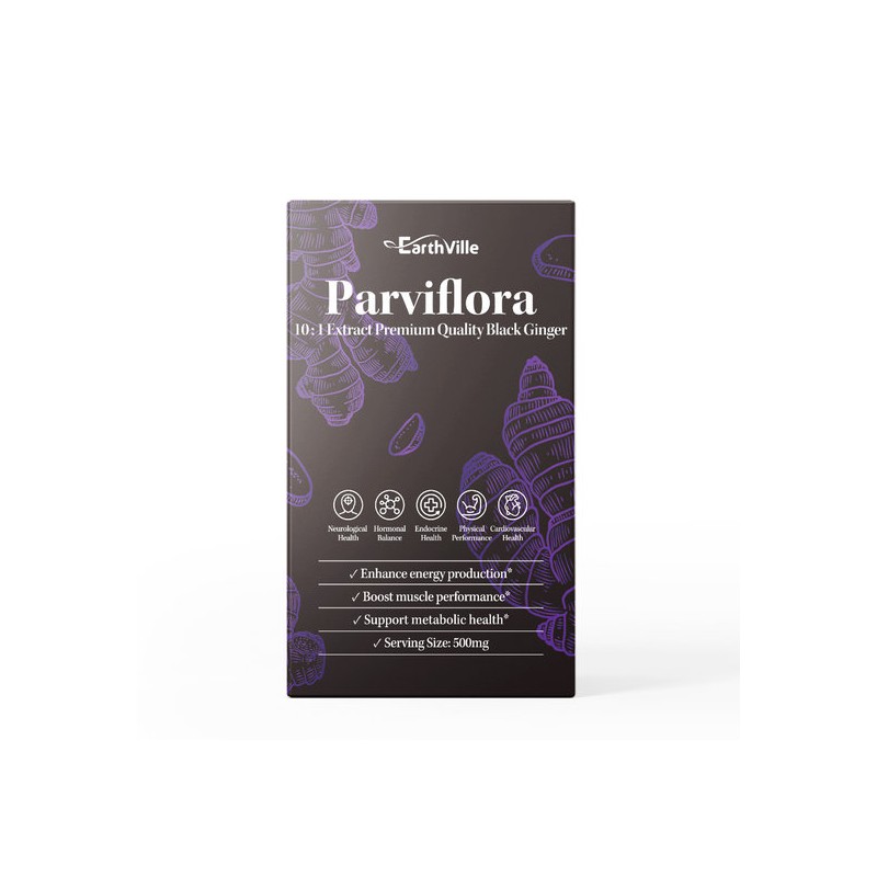 Earthville Fabiflora Black Ginger 10x Concentrated Extract 500mg 120 Veg