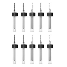 TA-VIGOR 10Pcs Micro Drill Bit 0.9mm, Black PCB Drill Bits with 1/8 Inch Shank Tungsten Carbide Drilling Rotary Tool for Print Circuit Board Stone CNC Engraving