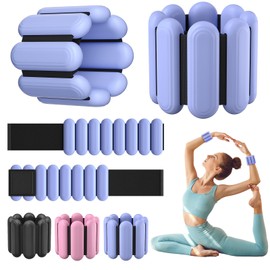 Wrist & Ankle Weights for Women, Wearable Strong Arm & Leg Weights Set of 2(1Lbs Each), Adjustable Ankle Weights for Walking, Yoga, Dance, Barre,Gym,Exercise,Pilates,Walking Running (Blue)