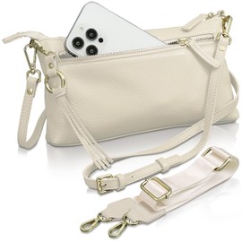 [Encore] Shoulder Bag [Fits Long Wallets] Smartphone Shoulder Genuine Leather Luxurious-Looking 2 Types of Belts Horizontal Ladies Small Smartphone Pouch Crossbody Mini Shoulder Wallet Smartphone