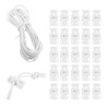 Mandala Crafts White Shock Cord & Plastic Cord Locks for