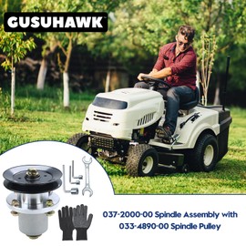 GUSUHAWK 037-2000-00 Spindle Assembly with 033-4890-00 Pulley Replaces Bad Boy 037-2050-00, 037200000, 037205000 for Bad Boy MZ & MZ Magnum 54" Deck Assembly, ZT Avenger 54" Deck Assembly
