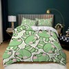 AILONEN Frog Duvet Cover Set,Cartoon Frog Bedding Set Full Size,Comforter