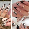 KZBTRBT Leopard Nail Foils, 10pcs Holographic Animal Design Stickers, Acrylic