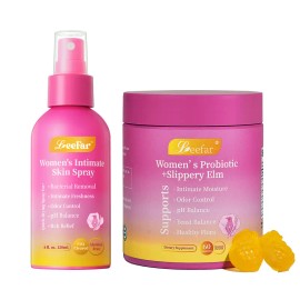 Fresh & Juicy Women's Intimate Care Bundle - Feminine Skin Spray + Women’s Probiotics for Balance and Wellness