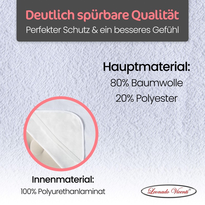 Leonado Vicenti Mattress Protector 90 x 200 cm Single Bed