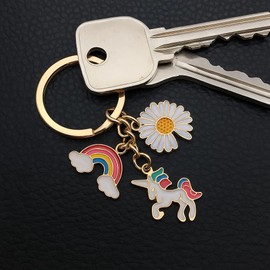 Cute Keychains- Rainbow Unicorn Keychain for Women, Cute Bag Charms, Purse Accessories Gift for girls friends