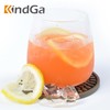 KindGa Coasters for Drinks Black, Absorbent Rubber Coaster Set, Silicone