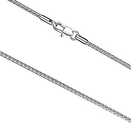 FOSIR 2mm Titanium Stainless Steel Unique Silver Snake Chain Necklace for Men Women 18-30 Inch