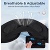 LC-dolida Bluetooth Sleep Mask with White Noise，Sleep Headphones,Bluetooth Wireless Music