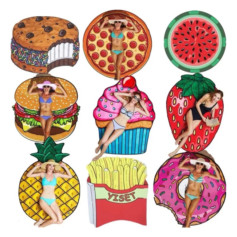 Extreme Beauty Toalla De Playa Microfibra Frutas Dona Cupcake Fresa